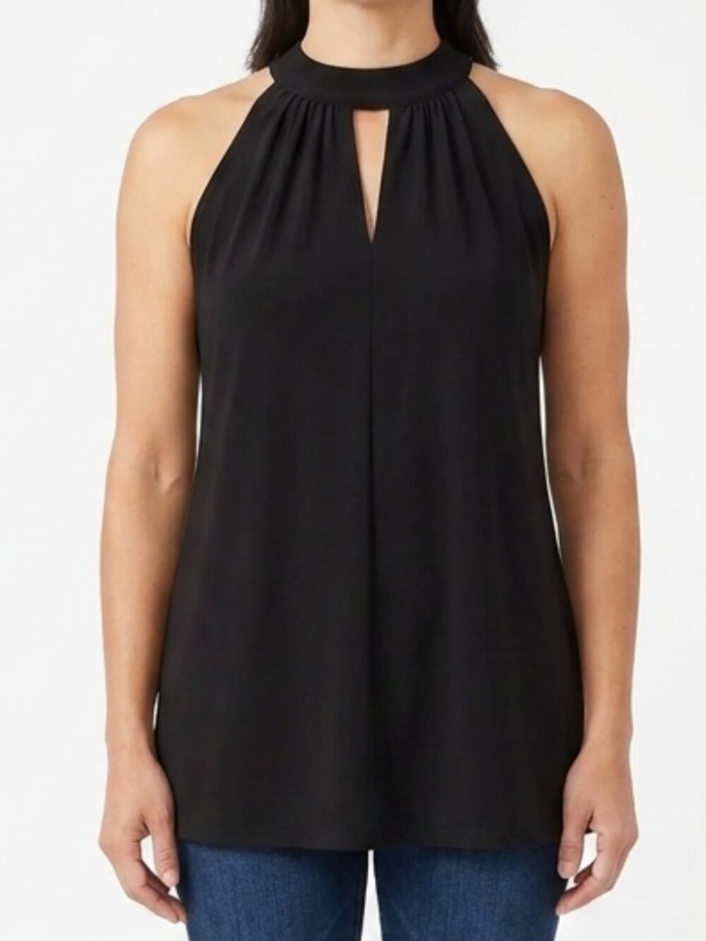 Anne Klein Sleeveless Stretch Keyhole Top NEW- Sz. Med